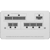 Corsair RM750e 80 Plus Gold White refurbished modulaire 750 watt voeding  Wit, 1x 12V-2x6, 1x PCIe, 1x 12 Pin High Power GPU, 1x PCIe, Kabelmanagement