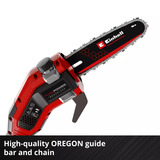 EINHELL Professional Accu Telescopische Kettingzaag GP-LC 18/20 Li T BL-Solo Rood/zwart, Accu en oplader niet inbegrepen