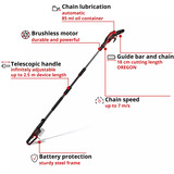 EINHELL Professional Accu Telescopische Kettingzaag GP-LC 18/20 Li T BL-Solo Rood/zwart, Accu en oplader niet inbegrepen