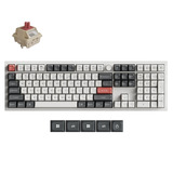 Keychron Q6 Ultra-P1 8K Wireless Custom Mechanical Keyboard Wit, US lay-out (QWERTY), Keychron Silk POM Red, 100%, RGB, Hot swap, 8K, 2.4 GHz / Bluetooth 5.2 / USB-C