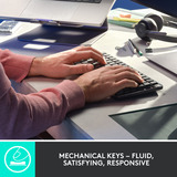 Logitech MX Mechanical Mini toetsenbord Zwart, US-International lay-out (QWERTY), GL Tactile, 80% (TKL), Bluetooth
