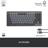 Logitech MX Mechanical Mini toetsenbord Zwart, US-International lay-out (QWERTY), GL Tactile, 80% (TKL), Bluetooth