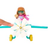 Mattel Barbie Speelset met pop en vliegtuig 2-persoons vliegtuig met draaiende propeller