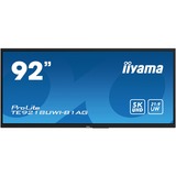 iiyama ProLite TE9218UWI-B1AG 91.5" Ultra Wide Public Display Zwart (mat), Touch, HDMI, DisplayPort, USB-C, Audio, Android