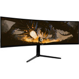Arozzi Nova Curved 49" UltraWide gaming monitor Zwart, 165 Hz, 1x DisplayPort, 2x HDMI, 1x USB-C, Audio, Adaptive Sync