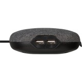 Brennenstuhl Estilo laadstation met textieloppervlak stekkerdoos met usb Antraciet/zwart, 1x stekker, 2x USB-A, 3 meter kabel, 1x Eurostekker, 2x USB-lader