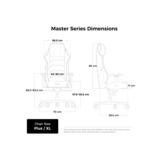 DXRacer MASTER XL Black & White EPU Leathe gamestoel Zwart/wit