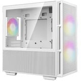 DeepCool CH360 mini tower behuizing Wit | 1x USB-A | 1x USB-C | RGB | Window