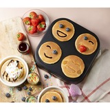 Domo Pannenkoekenplaat 'Emoji party' DO8718P pannenkoekmaker Zwart