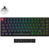 Keychron K2 QMK-B3 RGB mechanisch toetsenbord Zwart, US lay-out (QWERTY), Keychron Super Brown, 75%, RGB leds, Cherry double-shot PBT, Bluetooth 5.2 | USB-C