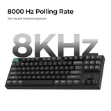 Keychron K8 Ultra 8K Wireless Custom Mechanical Keyboard Zwart, US lay-out (QWERTY), Keychron Apex Brown, 80% (TKL), RGB leds, OSA Double-shot PBT, USB-C | 2.4 GHz | Bluetooth 5.2