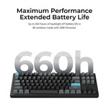 Keychron Q3 Ultra-M1 8K Wireless Custom Mechanical Keyboard, toetsenbord Zwart, US lay-out, Keychron Silk POM Red, 80% (TKL), RGB, Hot swap, 8K, 2.4 GHz / Bluetooth 5.2 / USB-C