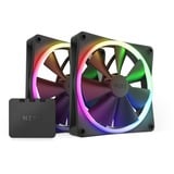 NZXT F140 RGB case fan Zwart, 2 stuks, Incl. RGB & Fan Controller