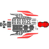 Res-Tech X1 Cockpit racing simulator Zwart/rood
