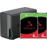 Synology DS224+ incl. 2x Seagate Ironwolf 4 TB harde schijf nas Zwart, 2x LAN, 2x USB-A 3.2 (5 Gbit/s)