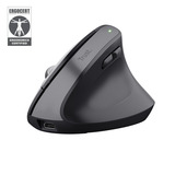 Trust Bayo+ - Ergonomische Muis Verticaal Draadloos  Zwart, 800-2400 Dpi, 2,4GHz, 2x Bluetooth