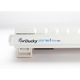 Ducky One 2 Pro Mini White Classic RGB mechanisch gaming toetsenbord Wit, US lay-out (QWERTY), Cherry MX Red, 60%, RGB led, Double-shot PBT, QUACK Mechanics