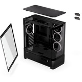 ENDORFY Aquarius 8000 Corona showcase behuizing Zwart | 2x USB-A | 1x USB-C | RGB | Tempered Glass