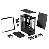 ENDORFY Aquarius 8000 Corona showcase behuizing Zwart | 2x USB-A | 1x USB-C | RGB | Tempered Glass