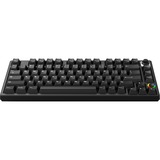 HelloGanss HS75T Black RGB mechanisch toetsenbord Zwart, US lay-out (QWERTY), Gateron G Pro Silver, 75%, RGB leds, PBT Doubleshot keycaps, hot swap, 2,4 GHz | Bluetooth | USB-C
