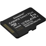 Kingston Canvas Select Plus 1 TB MicroSDXC geheugenkaart Zwart, UHS-I U3, Class 10, V30