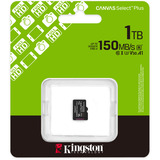 Kingston Canvas Select Plus 1 TB MicroSDXC geheugenkaart Zwart, UHS-I U3, Class 10, V30