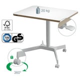 Leitz Ergo Mobiel Zit-Sta Bureau (80x60 cm) tafel Wit