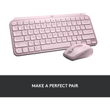 Logitech MX Keys Mini Minimalist Wireless Illuminated Keyboard, toetsenbord Lichtroze, US-International, Bluetooth