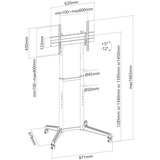 Neomounts FL50-540BL1 vloersteun bevestiging Zwart