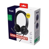 Trust Ayda USB-ENC PC Headset on-ear  Zwart