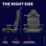 Trust GXT 723 Ruya Comfortabele Stoffen Gaming Stoel Grijs