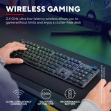 Trust GXT 868 Torix Premium draadloos mechanisch RGB gaming toetsenbord Zwart, US lay-out (QWERTY), Huano White, 100%