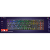 Trust GXT 868 Torix Premium draadloos mechanisch RGB gaming toetsenbord Zwart, US lay-out (QWERTY), Huano White, 100%