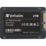 Verbatim    2TB  525/560MB Vi550 S3   SA3 VER SSD Zwart, 49354, SATA 6 Gb/s, 2,5"