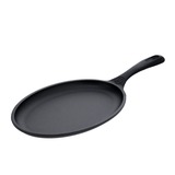 Victoria Fajita Skillet 24 x 17,5 cm, Seasoned bak-/braadpan Zwart, Color packaging