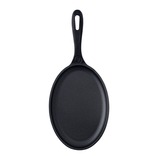 Victoria Fajita Skillet 24 x 17,5 cm, Seasoned bak-/braadpan Zwart, Color packaging