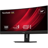 ViewSonic UWQHD Curved Docking Monitor VG3456C 34" UltraWide Zwart (mat), 1x DisplayPort, 2x HDMI, 1x USB-C, 4x USB-A, 1x RJ-45
