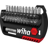 Wiha Bitset FlipSelector Standard 25 mm Zwart/rood, Phillips, Pozidriv, TORX® 13-delig 1/4" C6,3 met riemclip