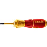 Wiha E-schroevendraaier speedE II electric schroefboor Rood/geel, 7-delig met slimBits, Accu inbegrepen