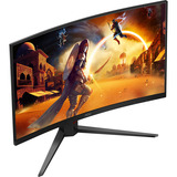 AOC C32G4Z 31.5" curved gaming monitor Zwart/rood, HDMI, DisplayPort, Audio, 260 Hz OC