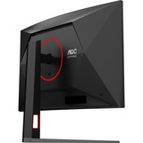 AOC C32G4Z 31.5" curved gaming monitor Zwart/rood, HDMI, DisplayPort, Audio, 260 Hz OC