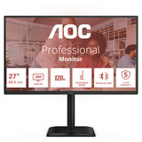 AOC Q27E4CV 27" monitor Zwart, 120 Hz, HDMI, DisplayPort, Audio, LAN, USB-HUB