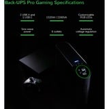 APC Back-UPS Pro Gaming BGM2200B-GR ups Zwart, 2200VA/1320W, 4x Schuko & 2x C13 uitgang, 3x USB charger, USB dataport