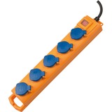 Brennenstuhl Super-Solid SL 554 stekkerverdeler/outdoor stekkerdoos Geel/blauw