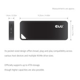 Club 3D CAC-2510 M.2 SSD-behuizing met koelventilator externe behuizing Zwart, M.2 NVMe SSD, USB-C 40 Gbps