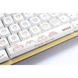 Ducky One 2 x Shiba Says, toetsenbord Geel/wit, US lay-out, Cherry MX Silent Red, RGB leds, MDA Profile PBT Dye-sub