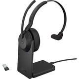 Jabra JBR Evolve2 55 MS Mono Link380a Stand on-ear headset Zwart
