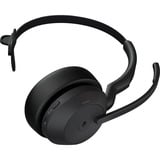Jabra JBR Evolve2 55 MS Mono Link380a Stand on-ear headset Zwart