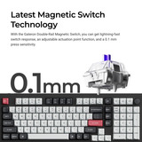 Keychron Q5 HE QMK Wireless Custom Keyboard Wit, US lay-out (QWERTY), Gateron Double-Rail Magnetic Nebula, 96%, RGB leds, 96%, OSA double-shot PBT, hot swap, Knob, 2.4GHz | Bluetooth 5.1 | USB-C