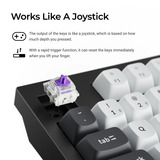 Keychron Q5 HE QMK Wireless Custom Keyboard Wit, US lay-out (QWERTY), Gateron Double-Rail Magnetic Nebula, 96%, RGB leds, 96%, OSA double-shot PBT, hot swap, Knob, 2.4GHz | Bluetooth 5.1 | USB-C